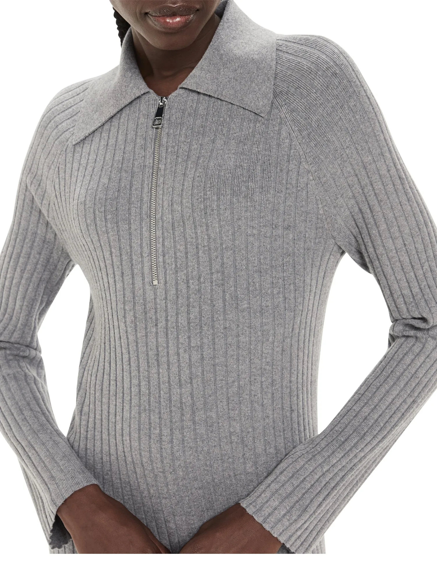Bonnie Zip Ribbed Knit Dress
