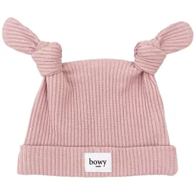 Bowy Made Double Knot Beanie - Dusty Pink