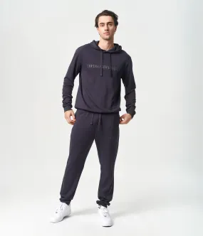 Dark grey bamboo hoodie track suit with logo