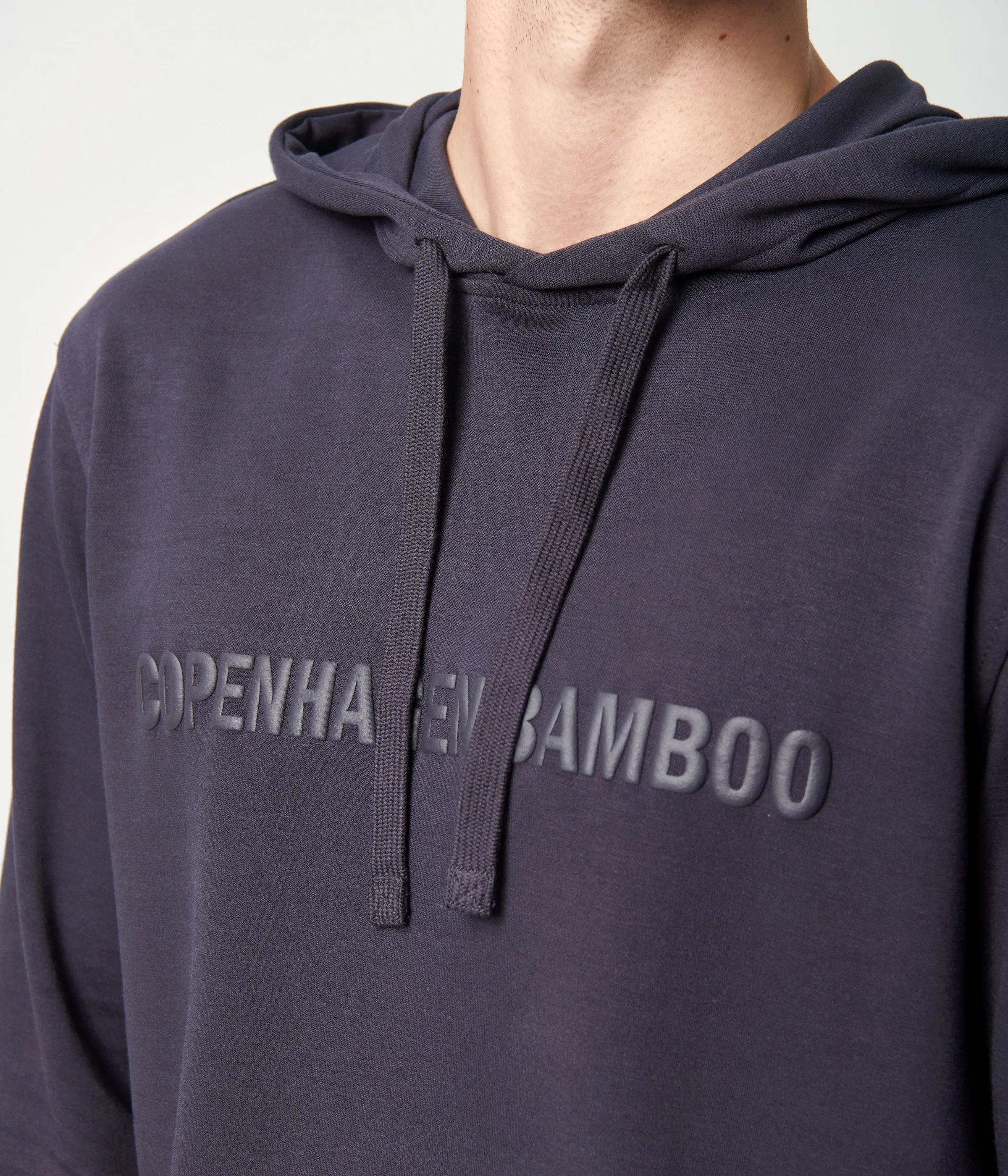 Dark grey bamboo hoodie track suit with logo