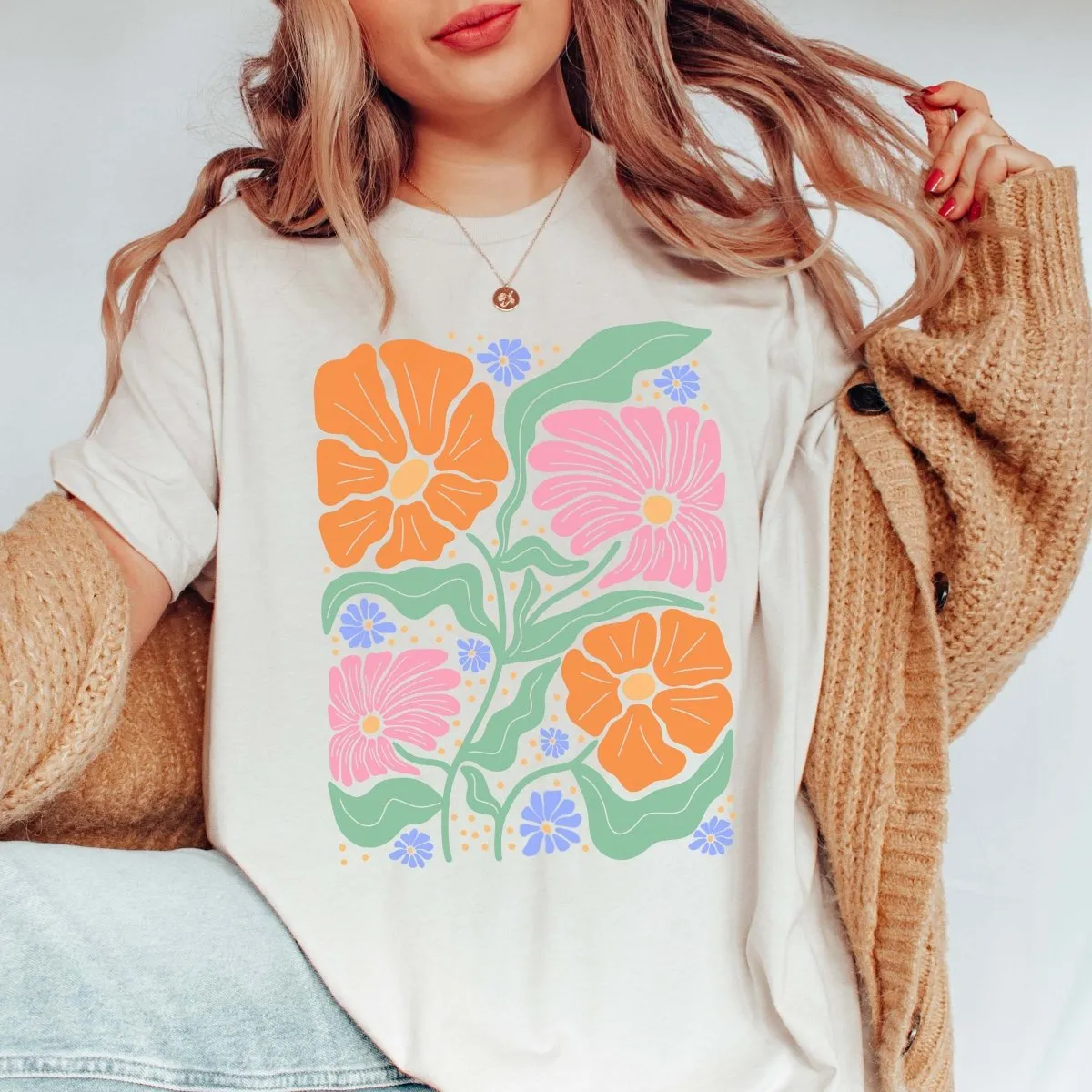 Floral Art Deco Collage Wholesale Graphic Tee - Fast Shipping