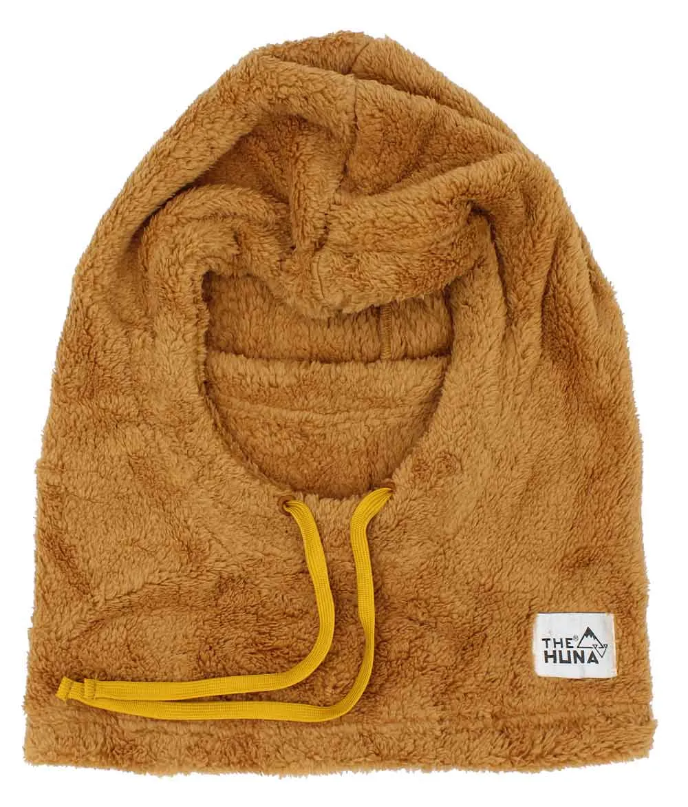Golden Brown - Fuzzy Fleece Helmet Hoodie