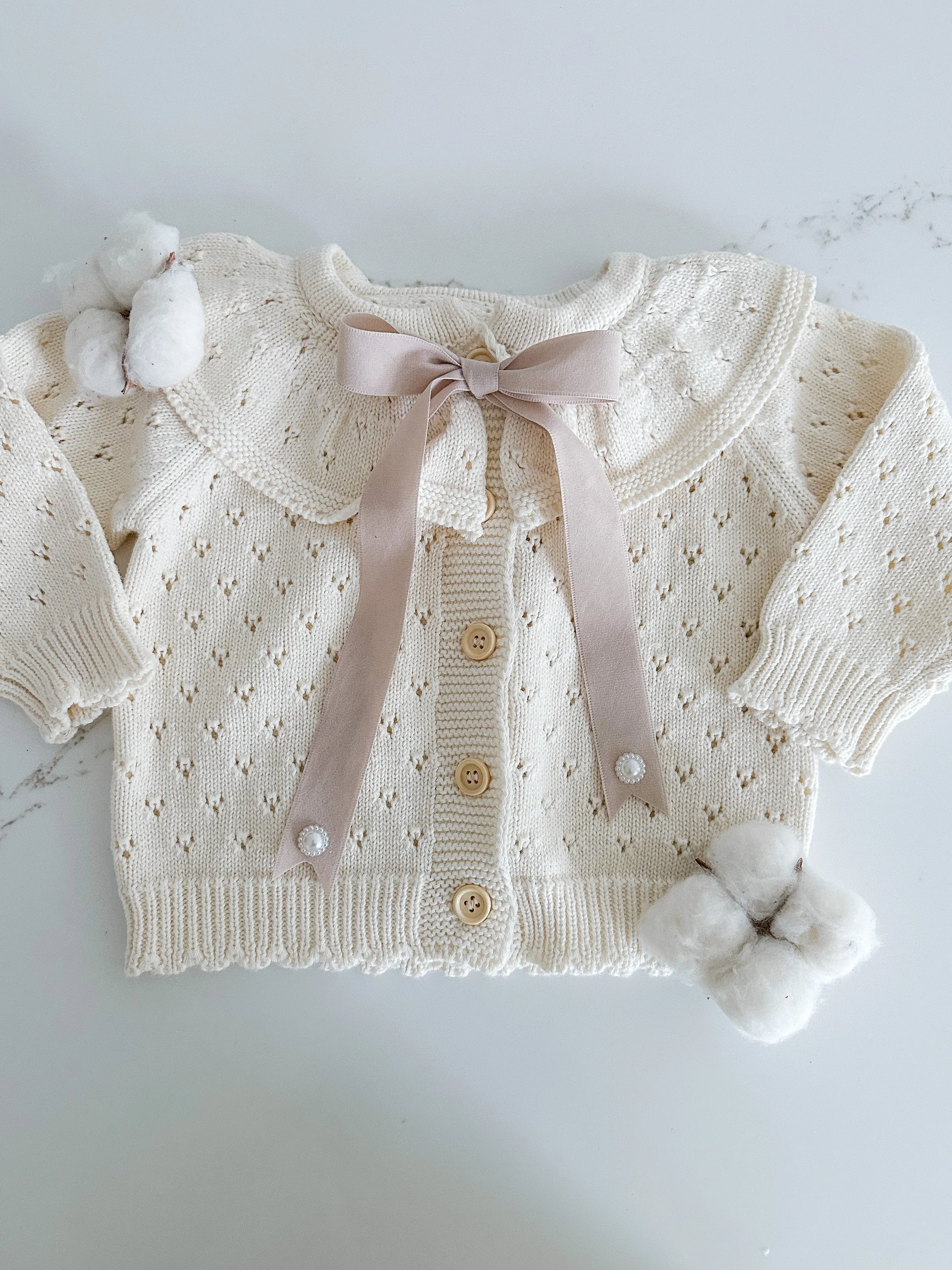 Hollow Out Knit Cardigan