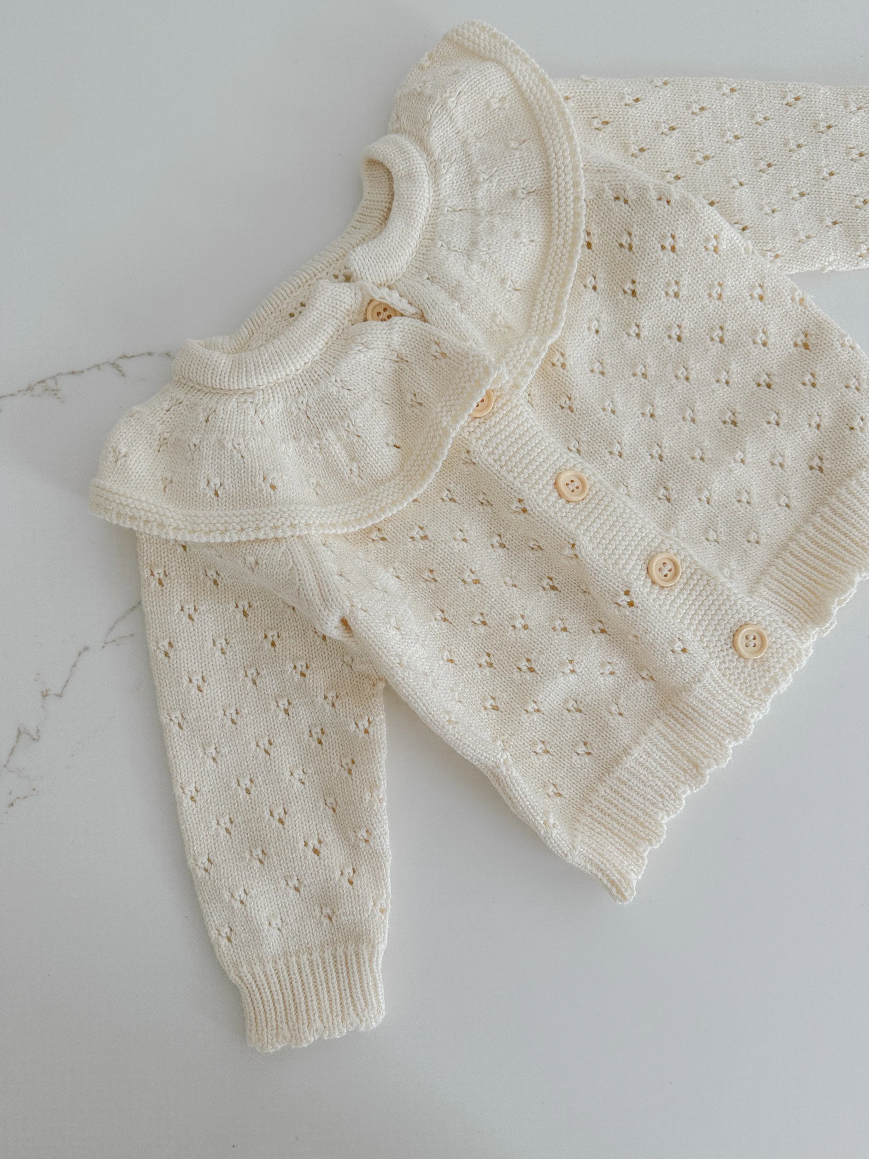 Hollow Out Knit Cardigan