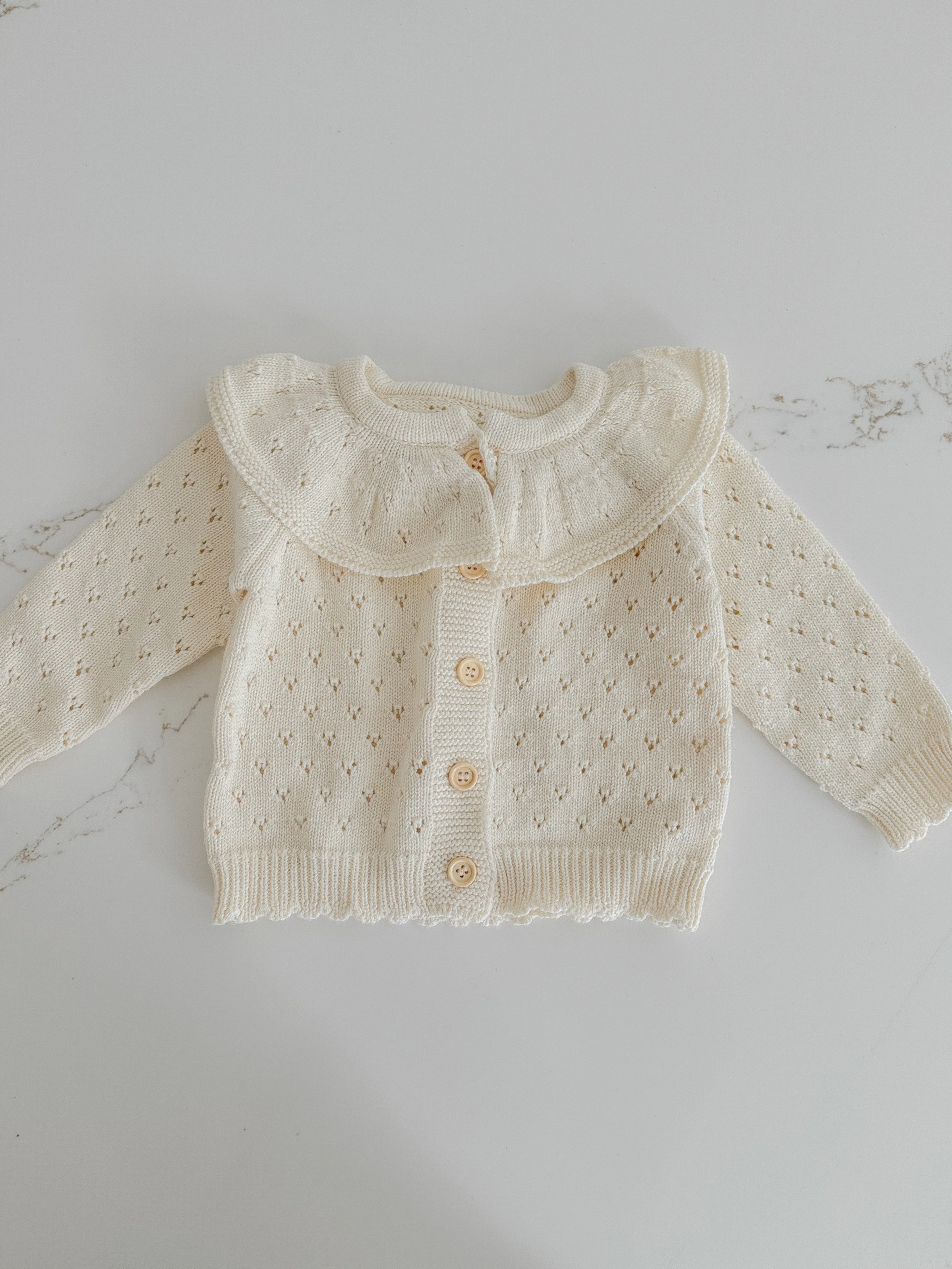 Hollow Out Knit Cardigan
