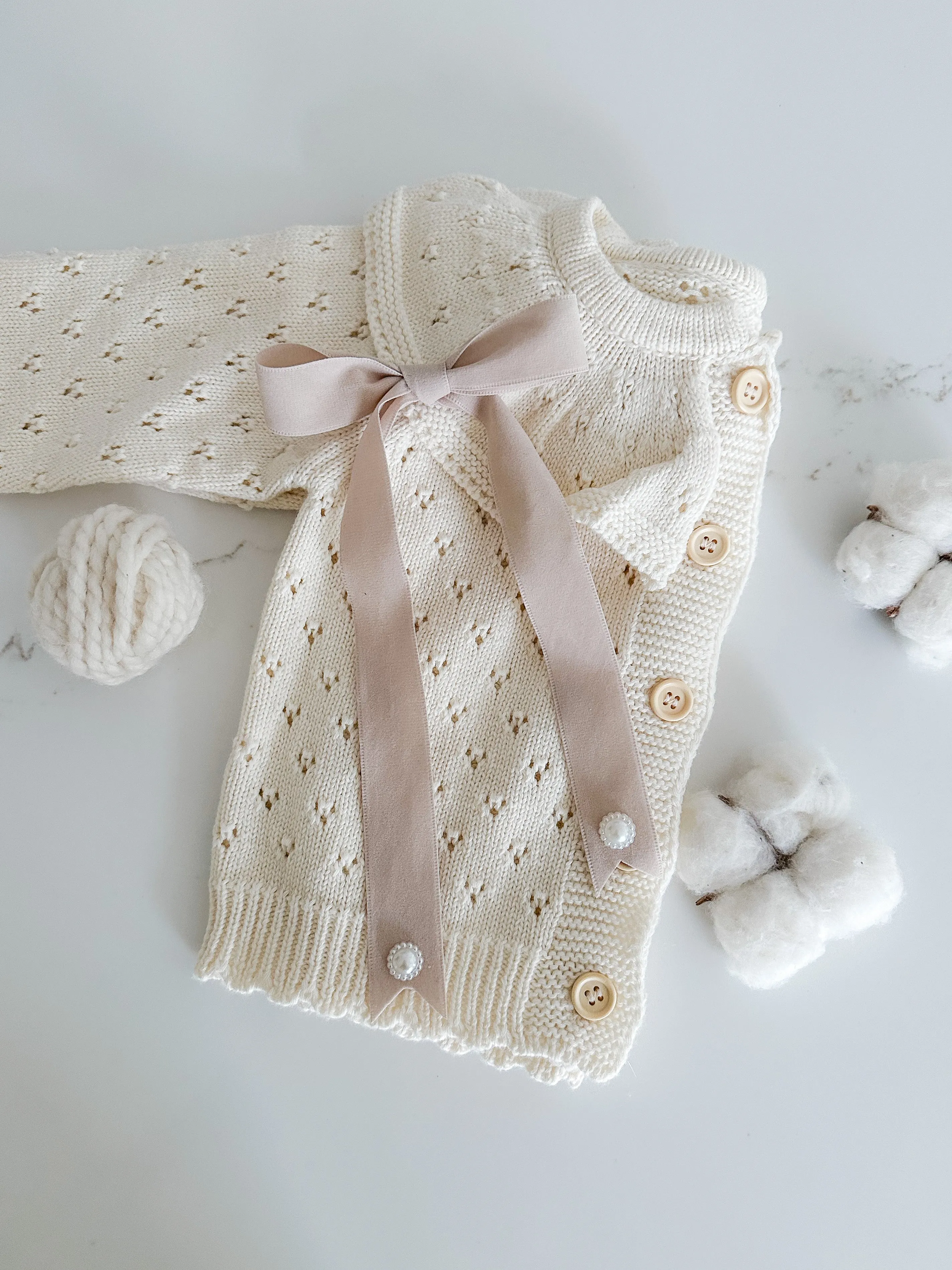 Hollow Out Knit Cardigan
