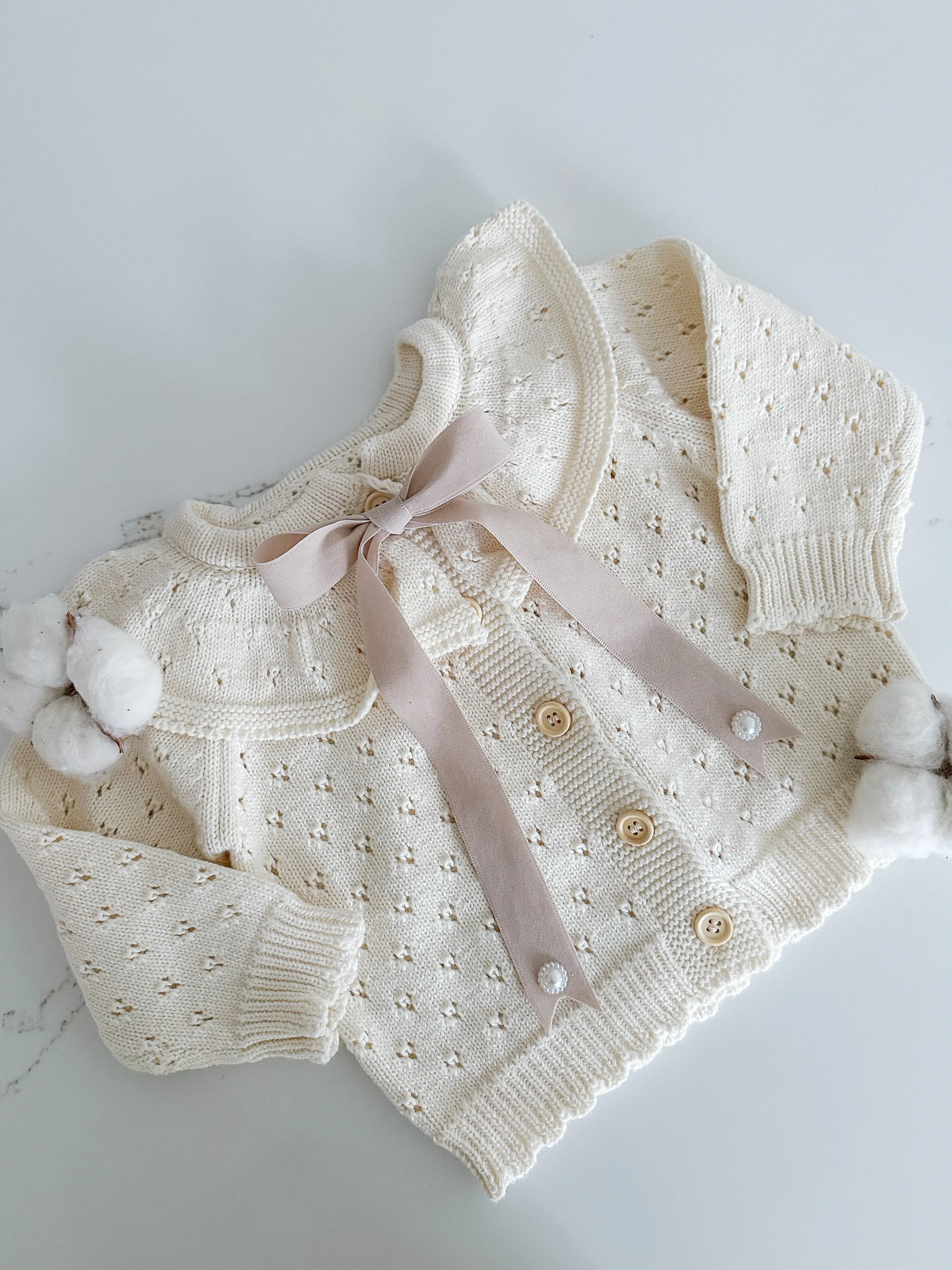 Hollow Out Knit Cardigan