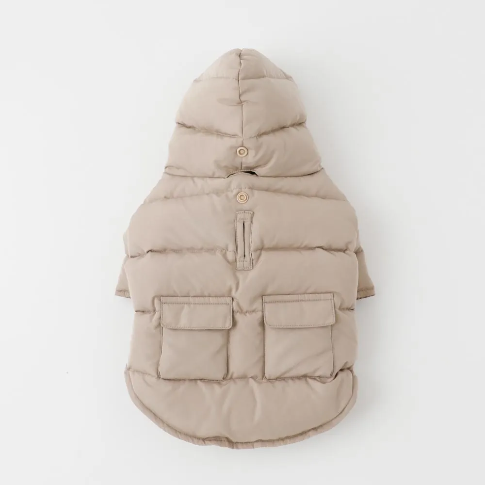 hooded down jacket - low stock