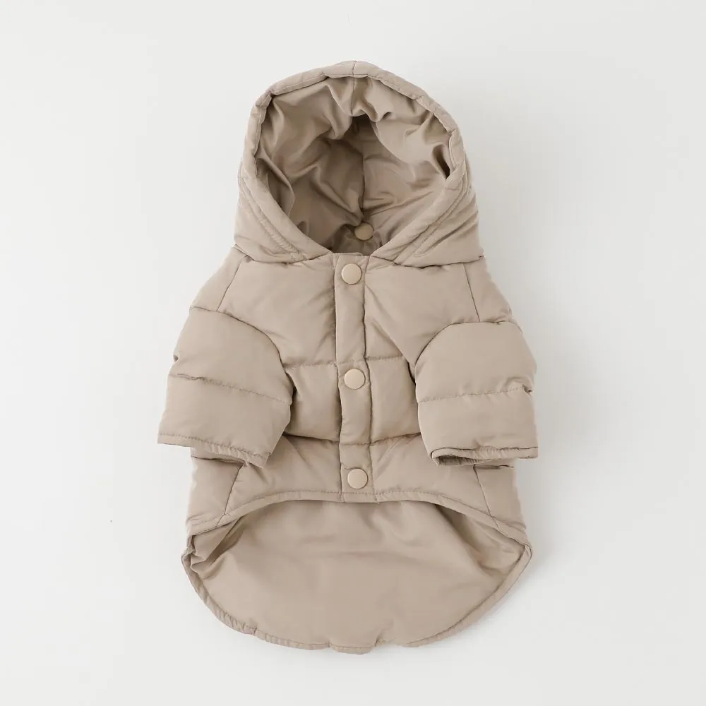 hooded down jacket - low stock