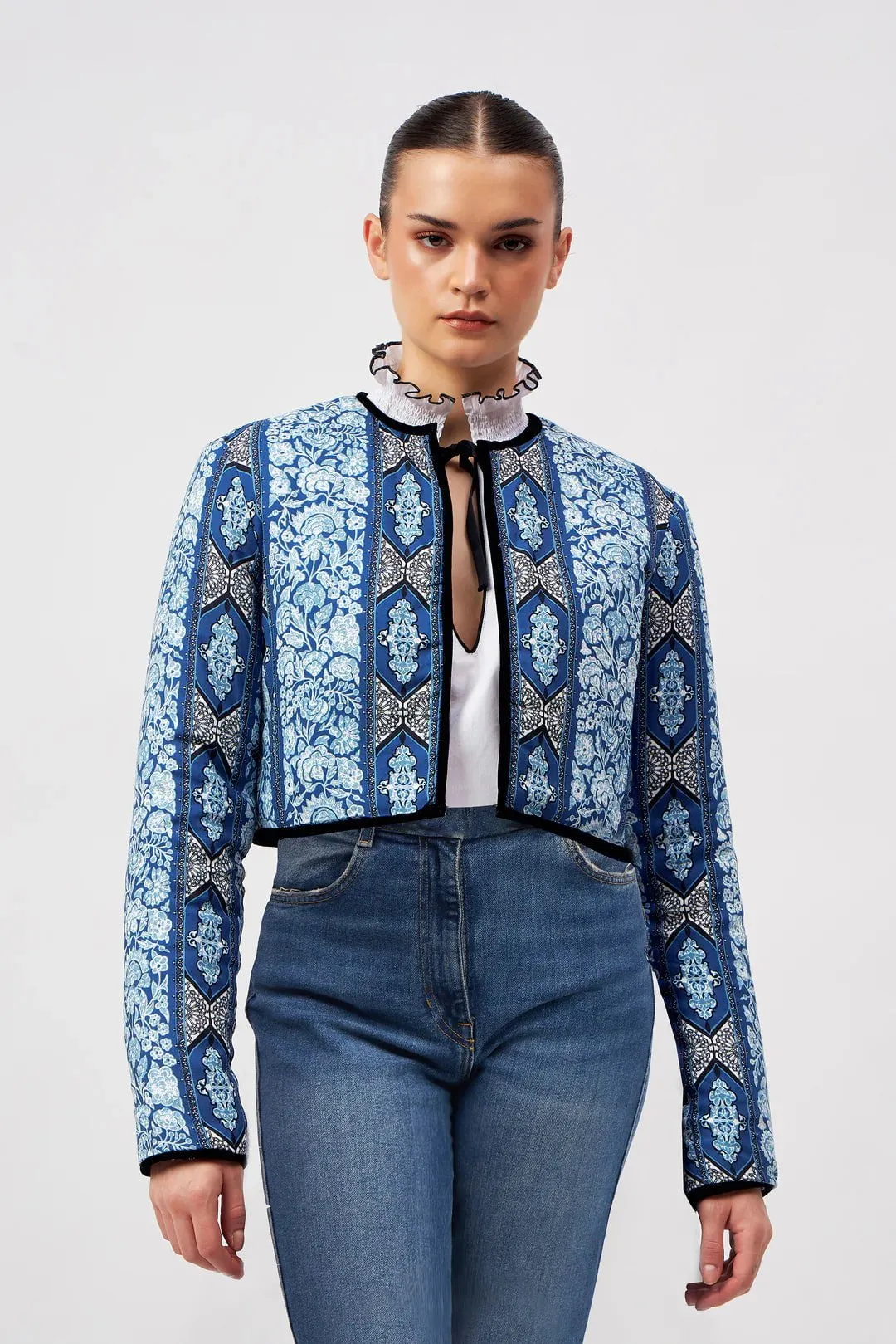 Joan Reversible Jacket in Bahia Blue