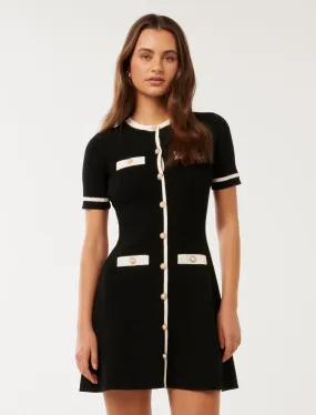 Kerry Contrast Knit Mini Dress