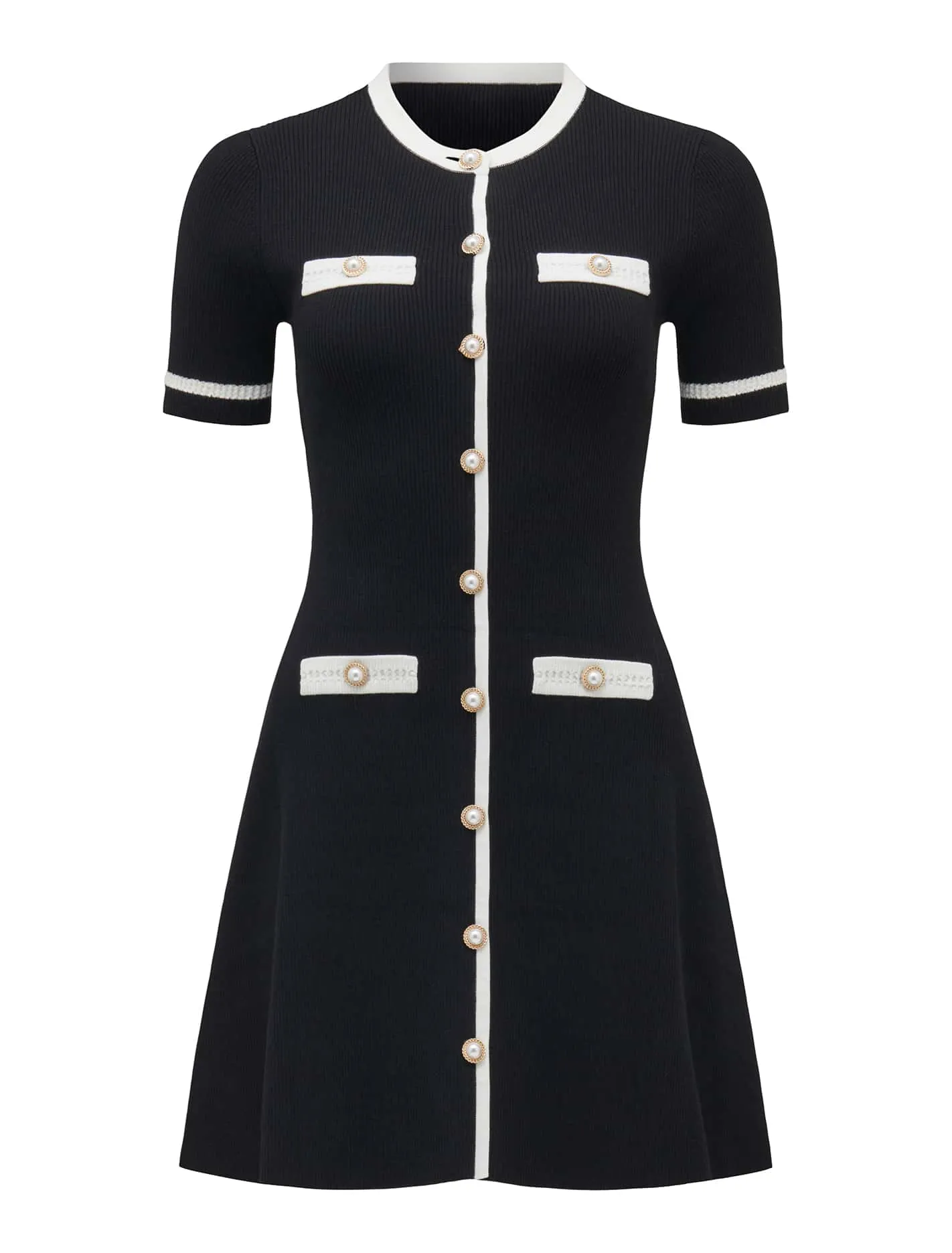Kerry Contrast Knit Mini Dress