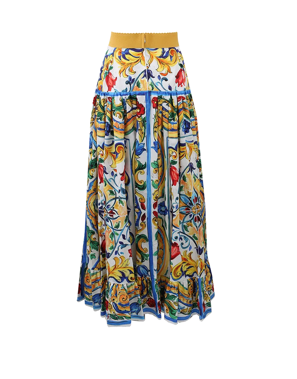 Maiolica Print Skirt