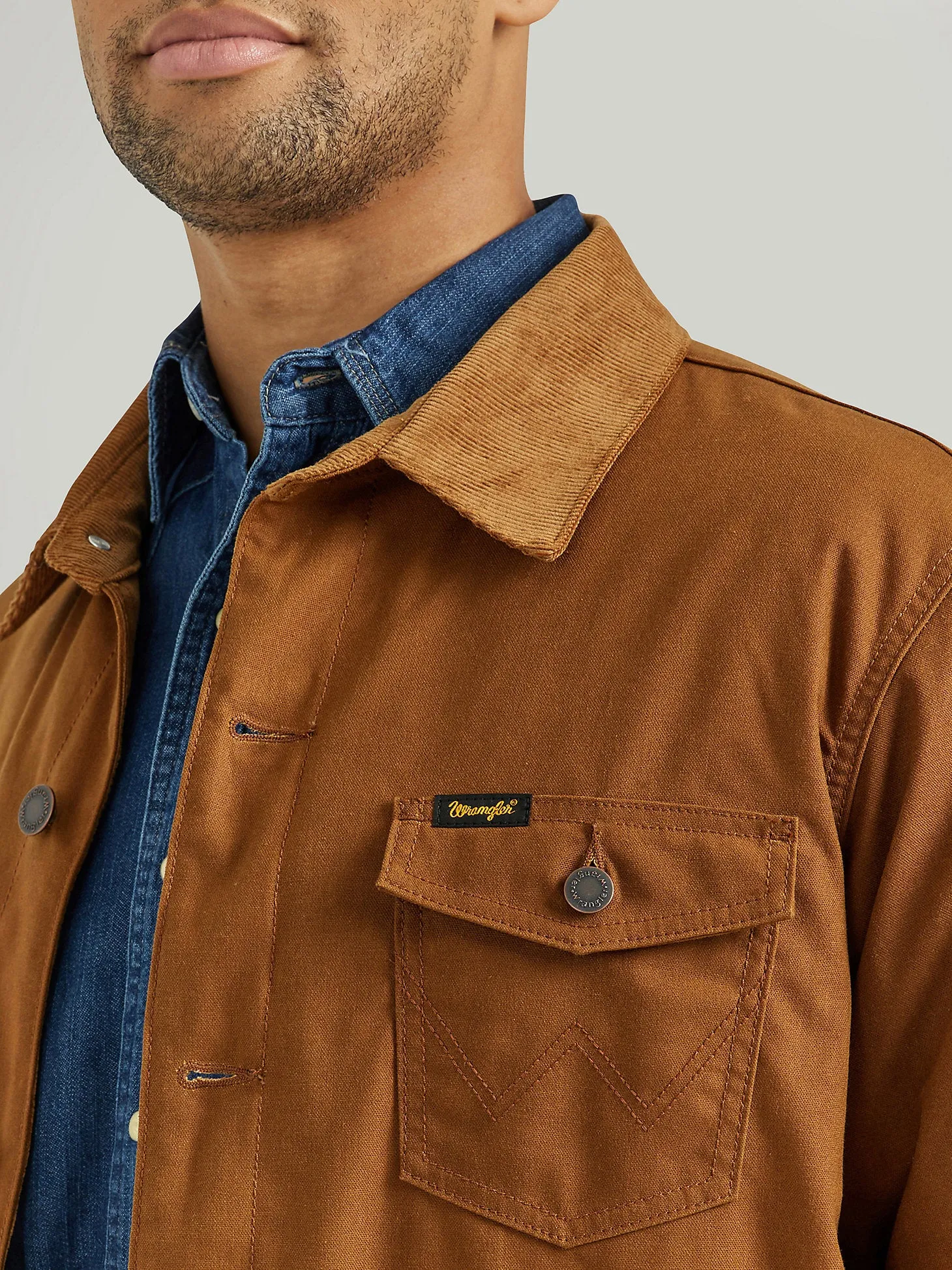 Men's Western Lined Canvas Barn Coat - Hay Bale