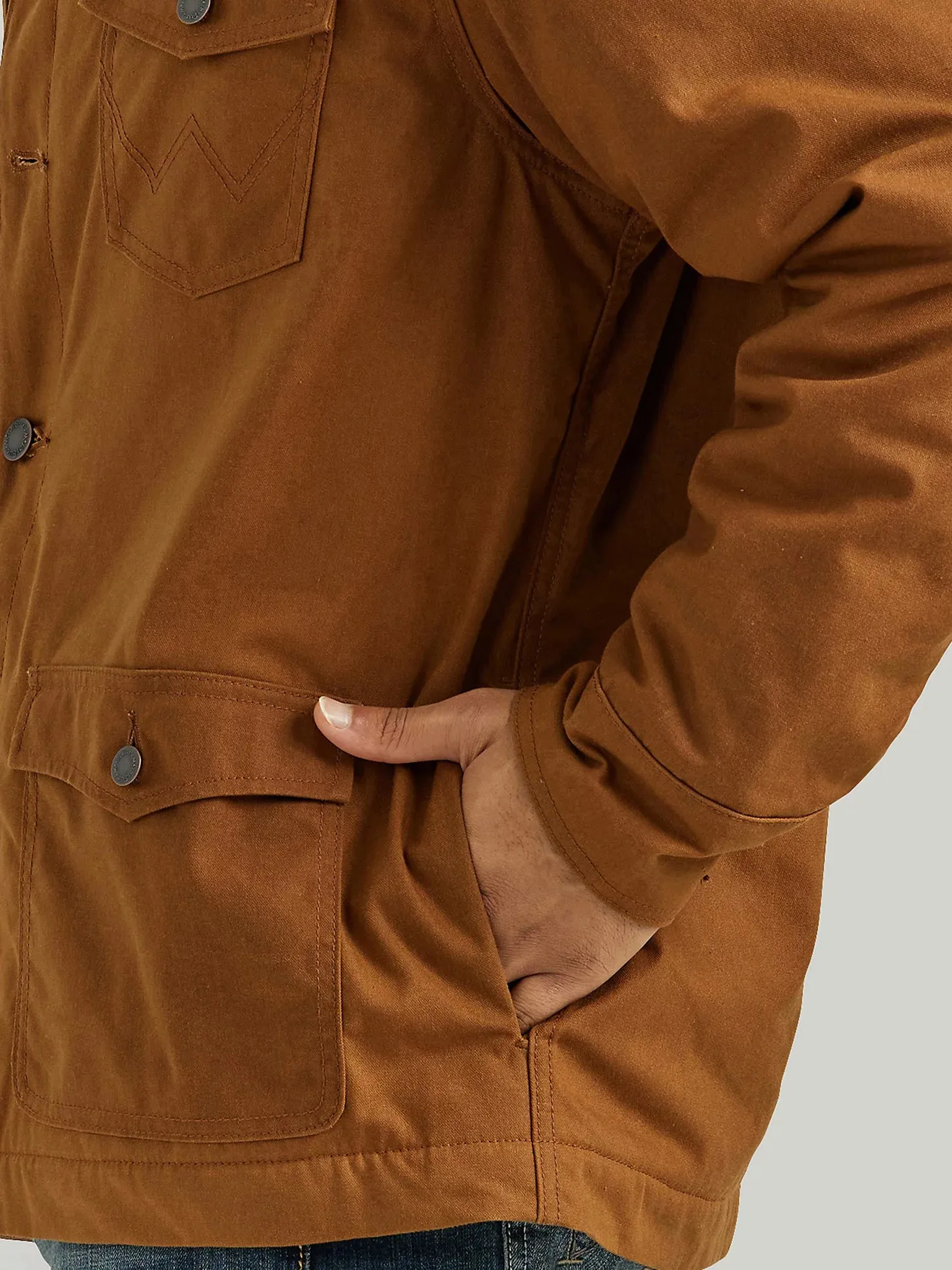 Men's Western Lined Canvas Barn Coat - Hay Bale