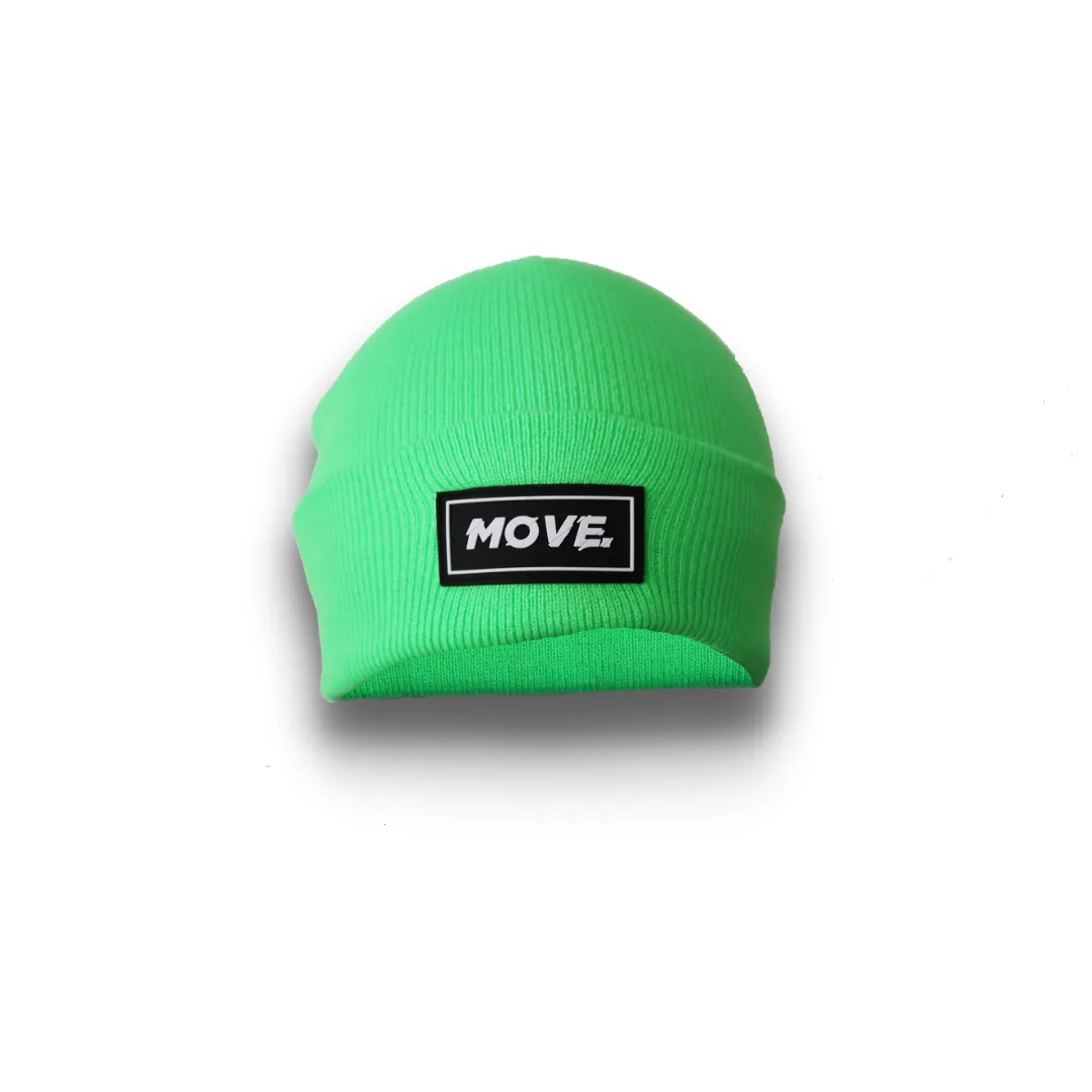 MOVE. Lime Green Beanie Hat