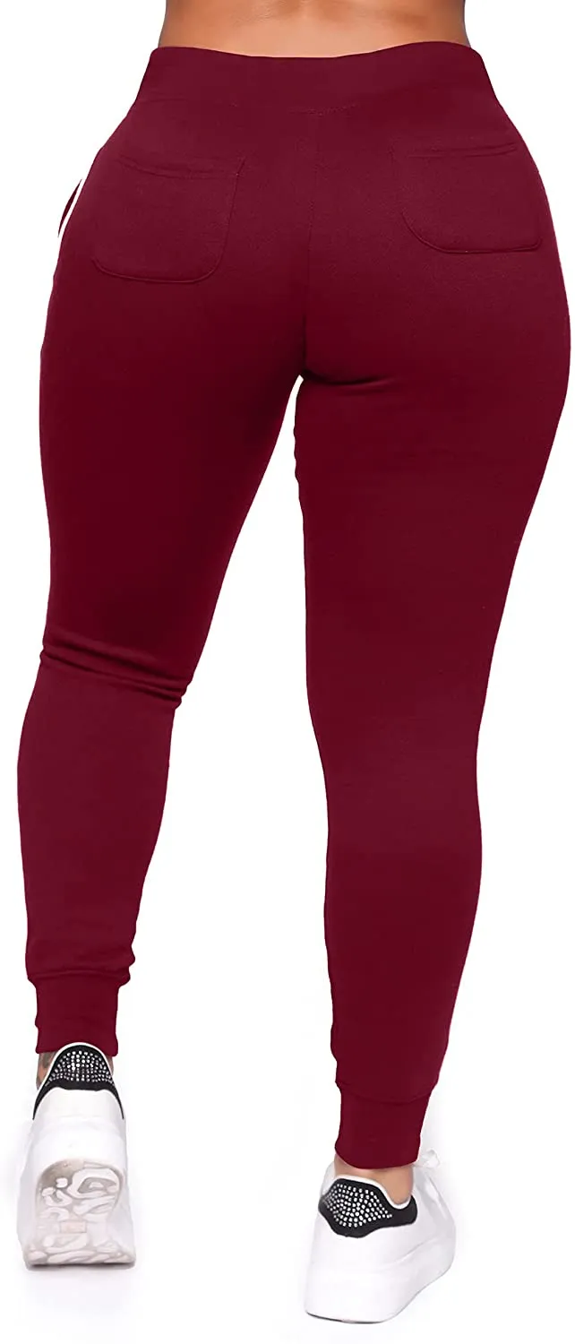 Plus Size Navy Blue High Waisted Athletic Workout Sweatpants