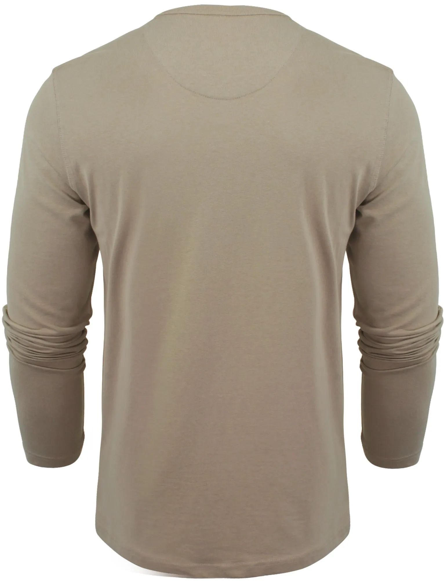 PragueD Long Sleeve Cotton Jersey Top in Mushroom