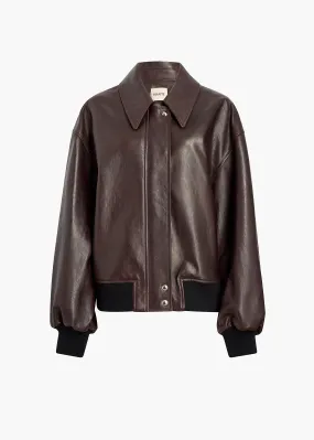 Shelman Jacket in Dark Brown Leather
