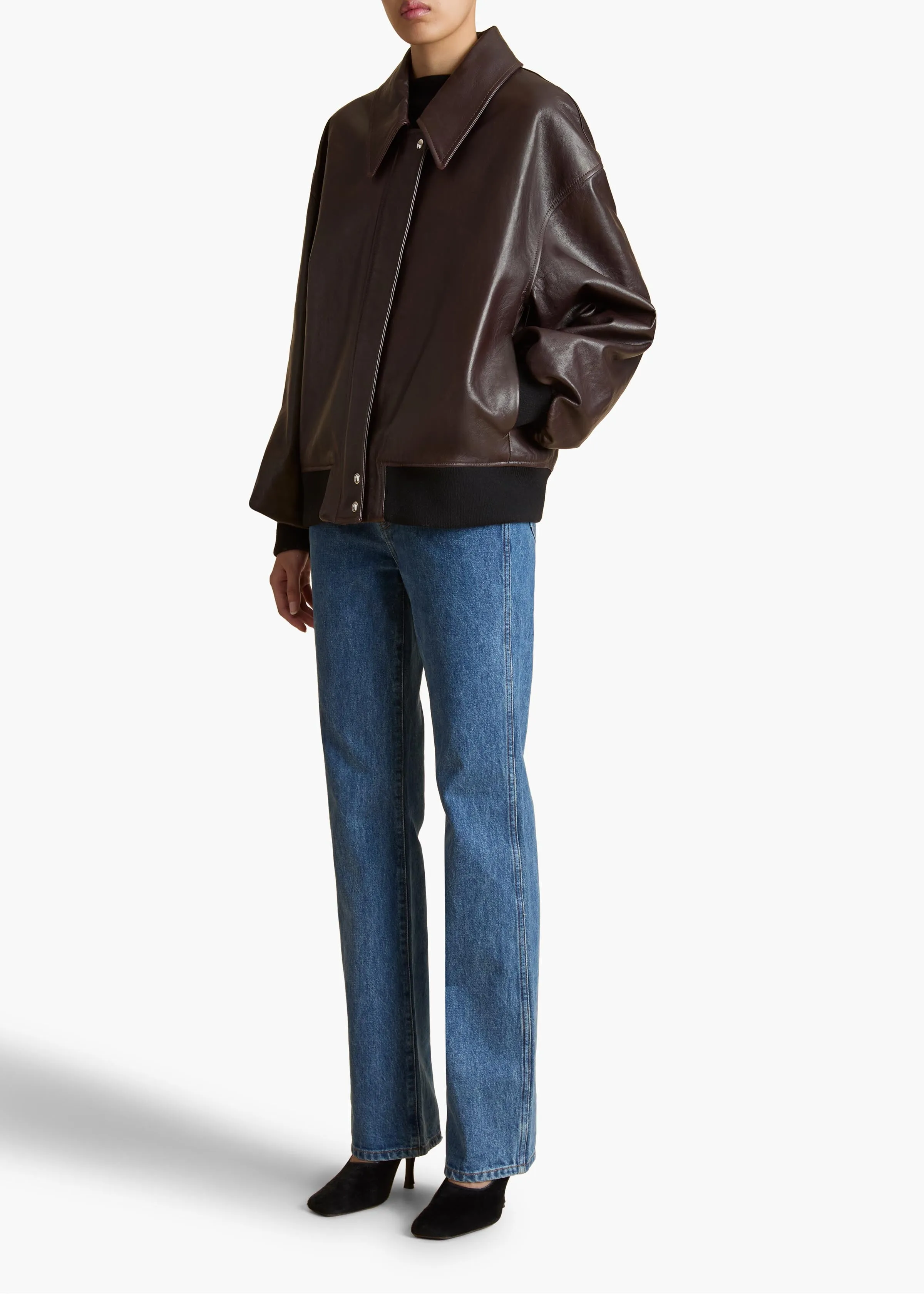 Shelman Jacket in Dark Brown Leather