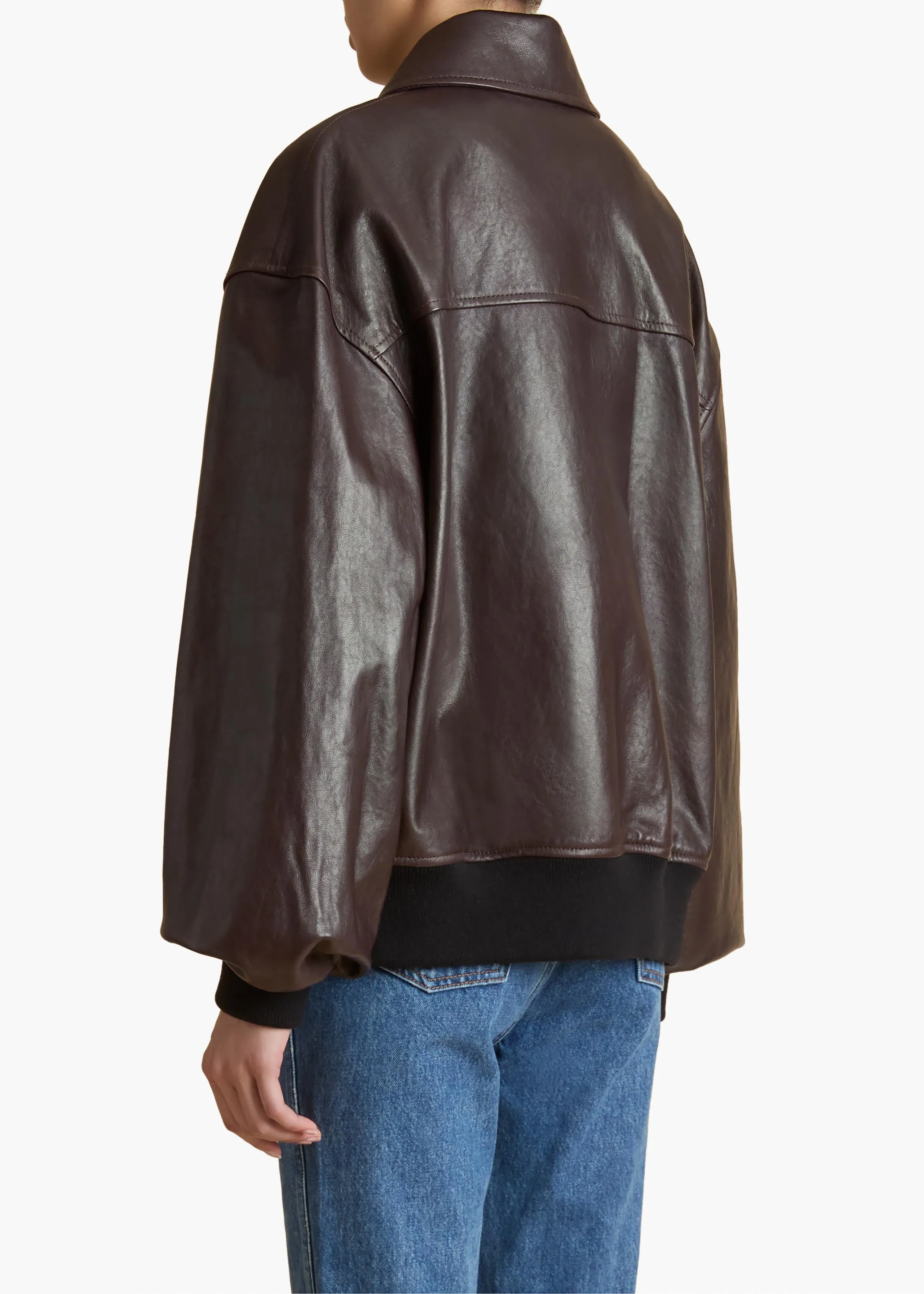 Shelman Jacket in Dark Brown Leather