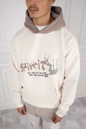 Spirit Puff Print Hoodie - Off White