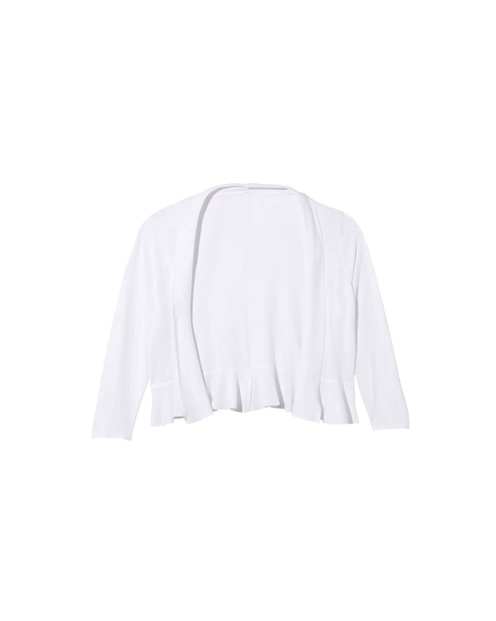 Tenie Sweater Peplum Cardigan | White