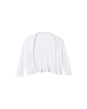 Tenie Sweater Peplum Cardigan | White