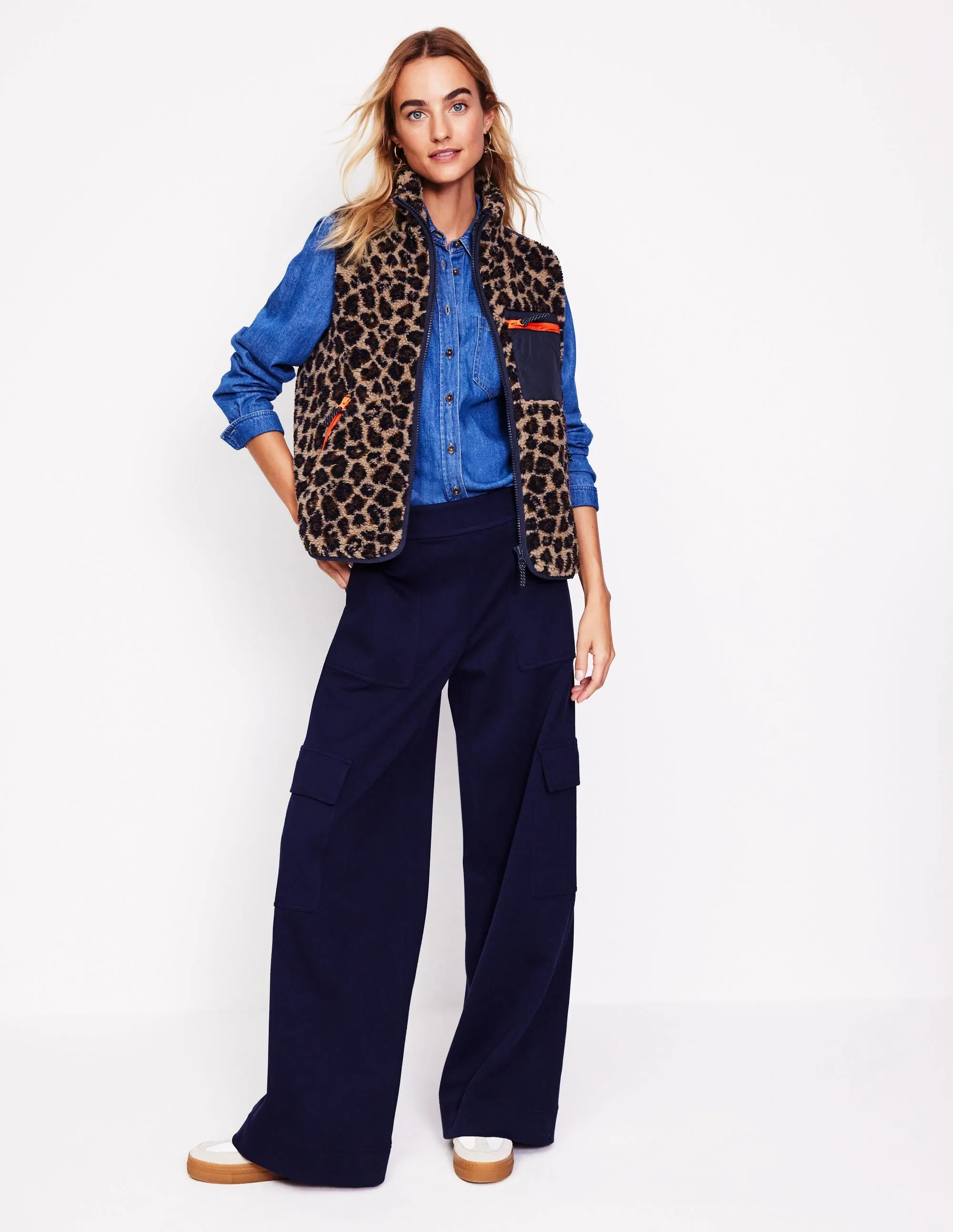 Truro Borg Gilet-Leopard
