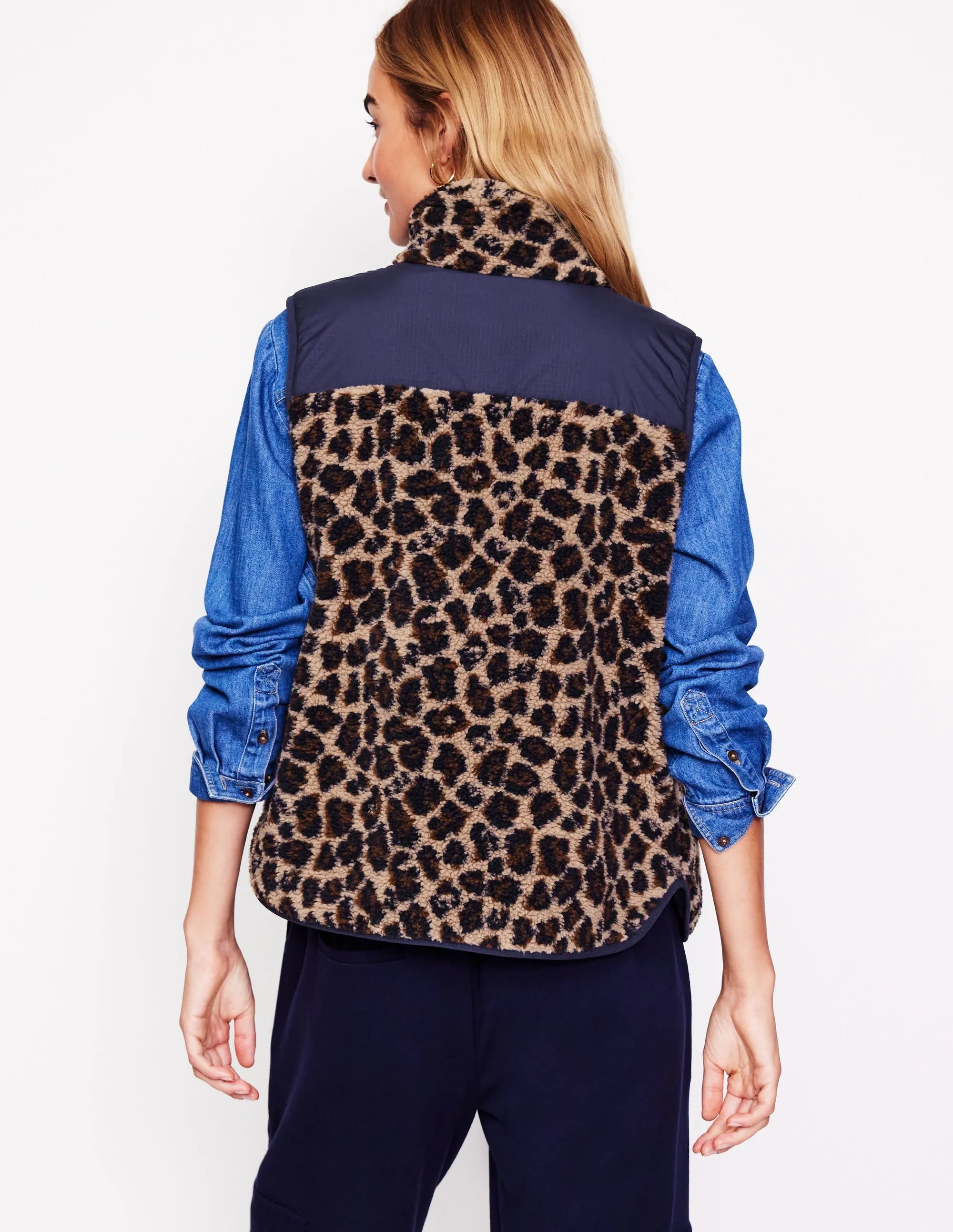 Truro Borg Gilet-Leopard