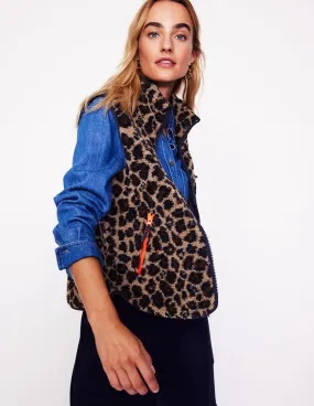 Truro Borg Gilet-Leopard