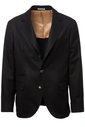 Virgin Wool Flannel Deconstructed Blazer