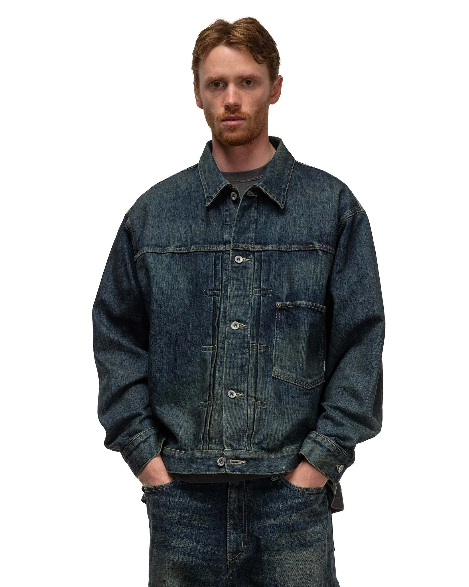 Washed Denim Type-1 Jacket Indigo
