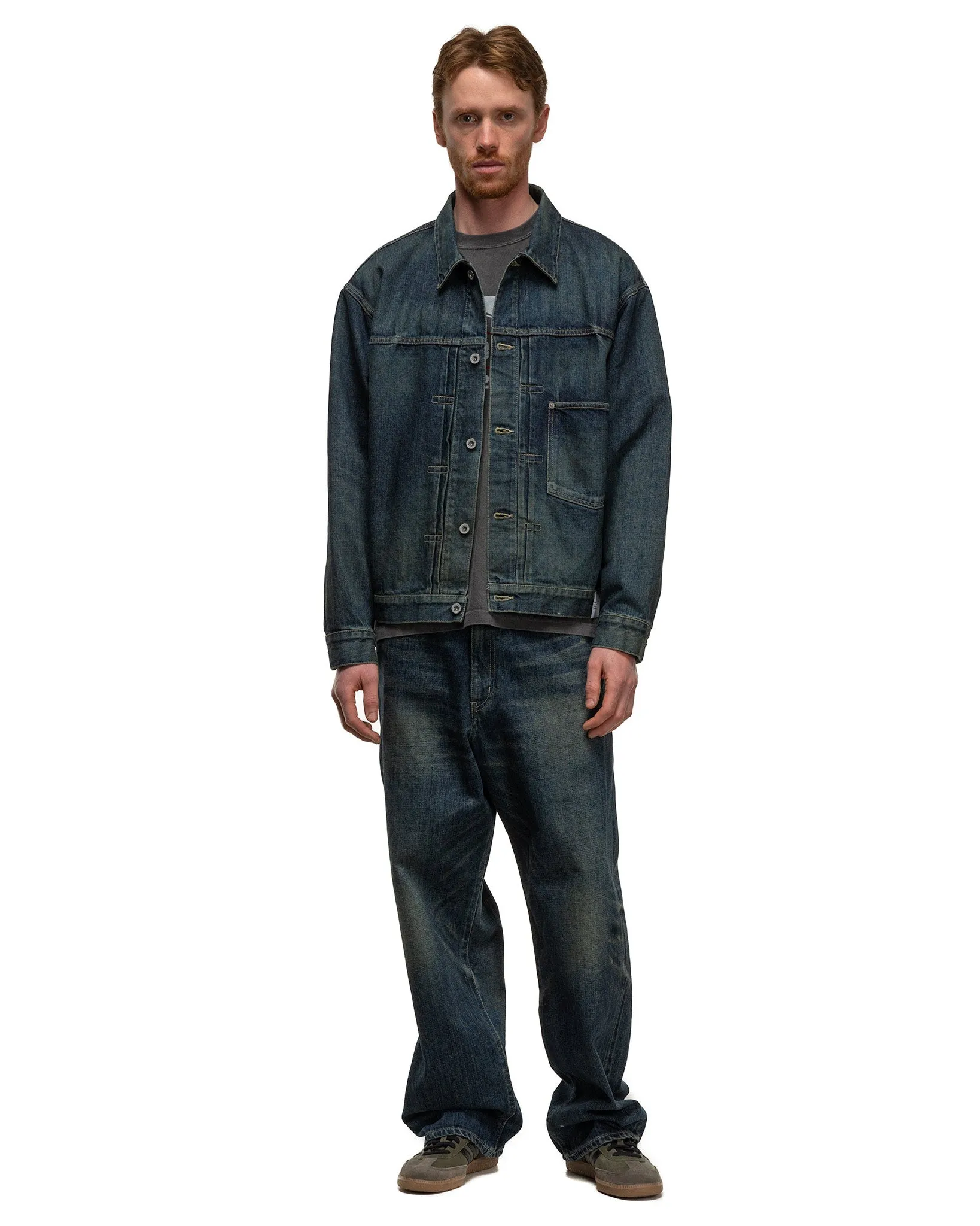 Washed Denim Type-1 Jacket Indigo