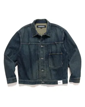 Washed Denim Type-1 Jacket Indigo