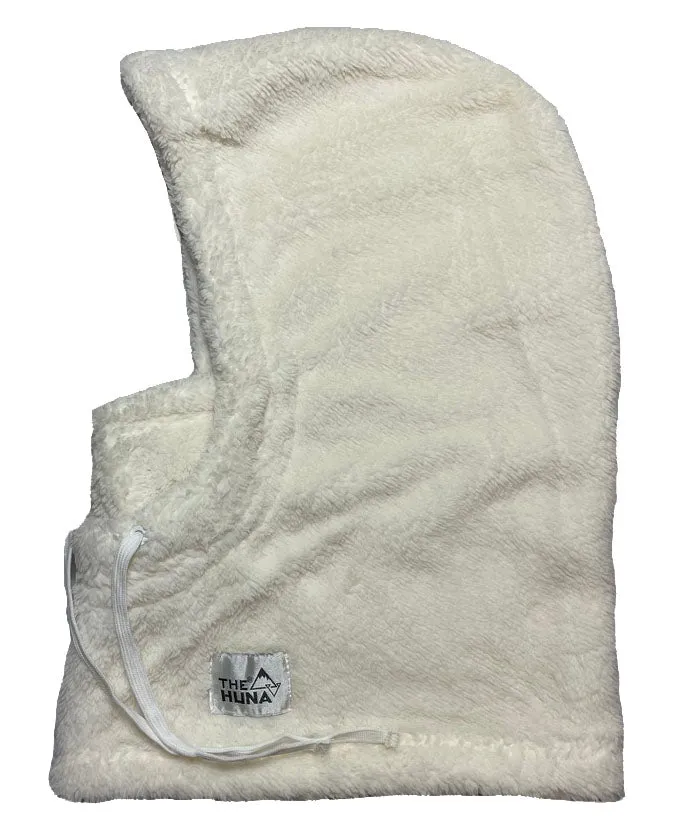 White - Fuzzy Fleece Helmet Hoodie